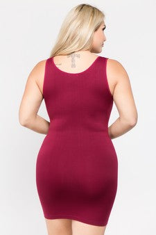 Women's Seamless Long Tank Slip Dress