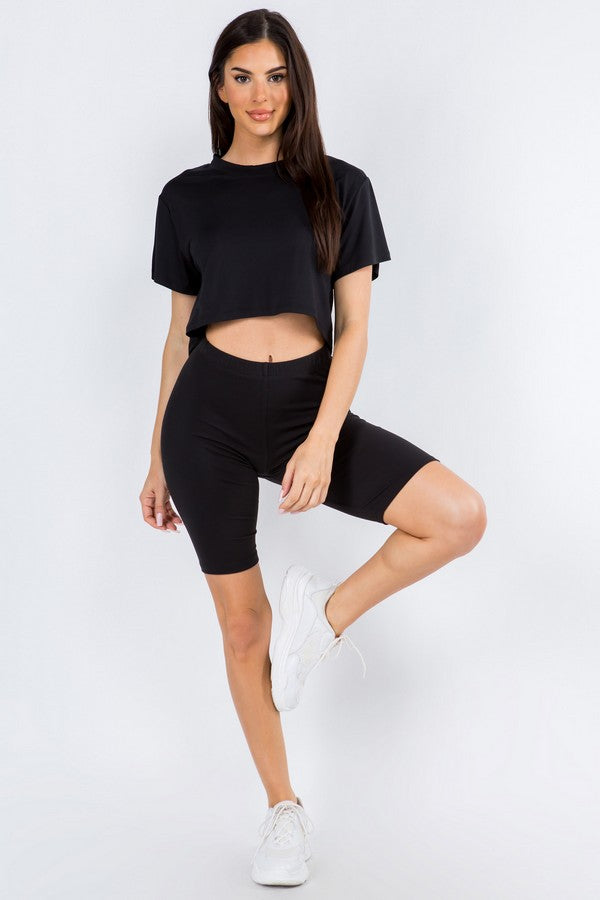Women's Peach Skin Biker Short