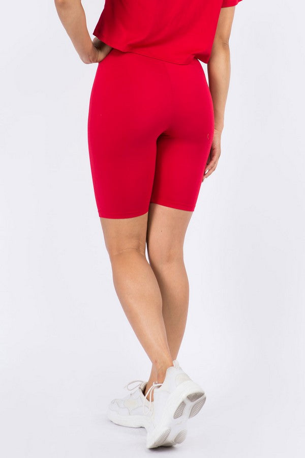 Women's Peach Skin Biker Short