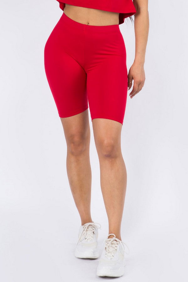 Women's Peach Skin Biker Short