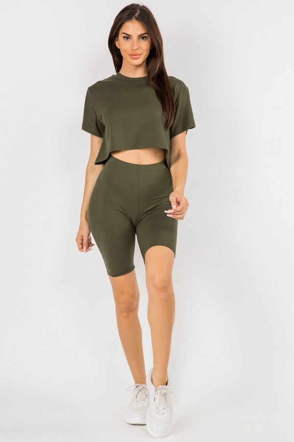 Women's Peach Skin Biker Short
