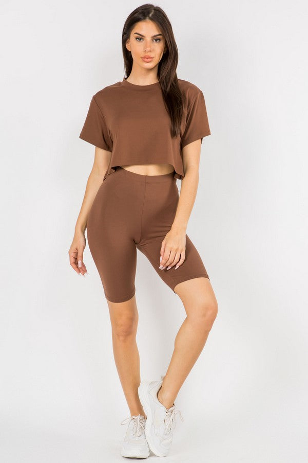 Women's Peach Skin Biker Short