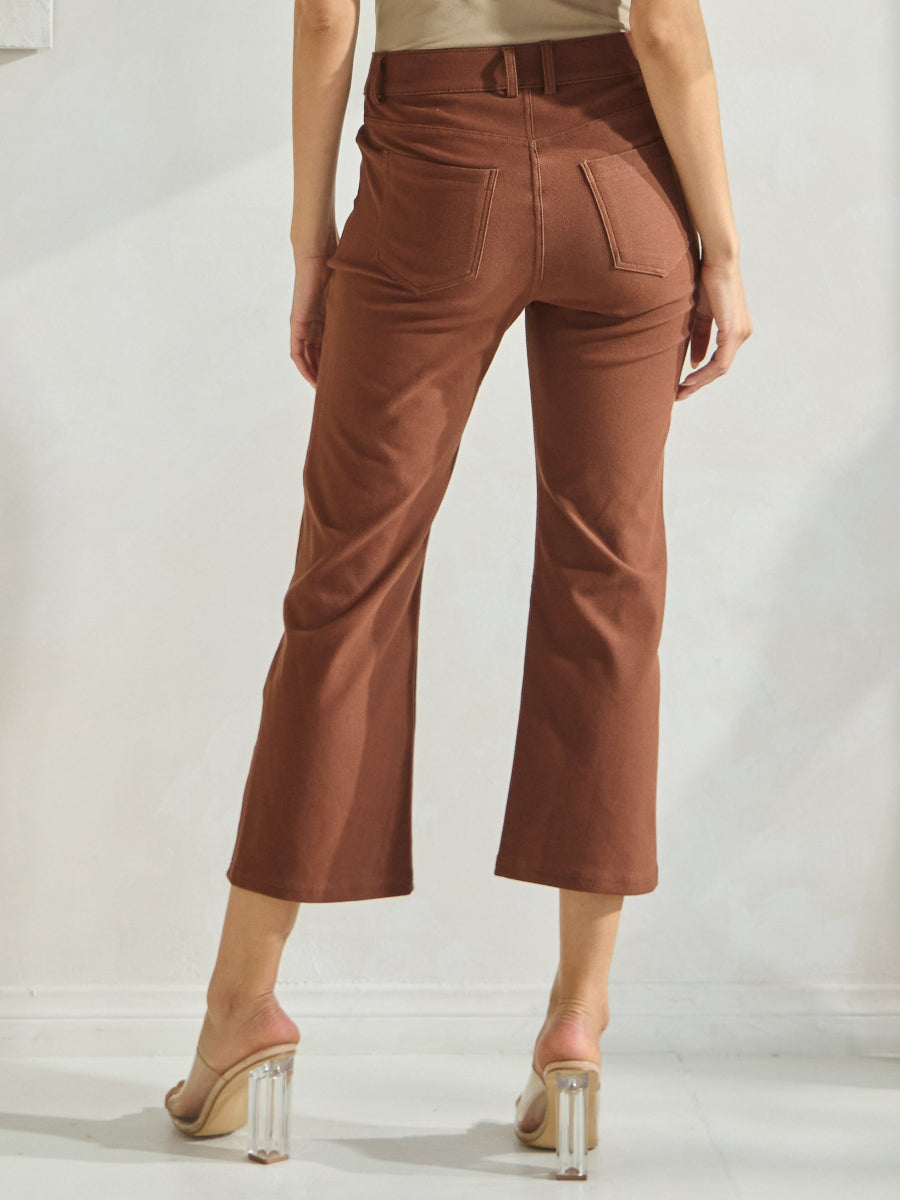 Women's Classic Solid Straight Leg Crop Jeggings - Yelete