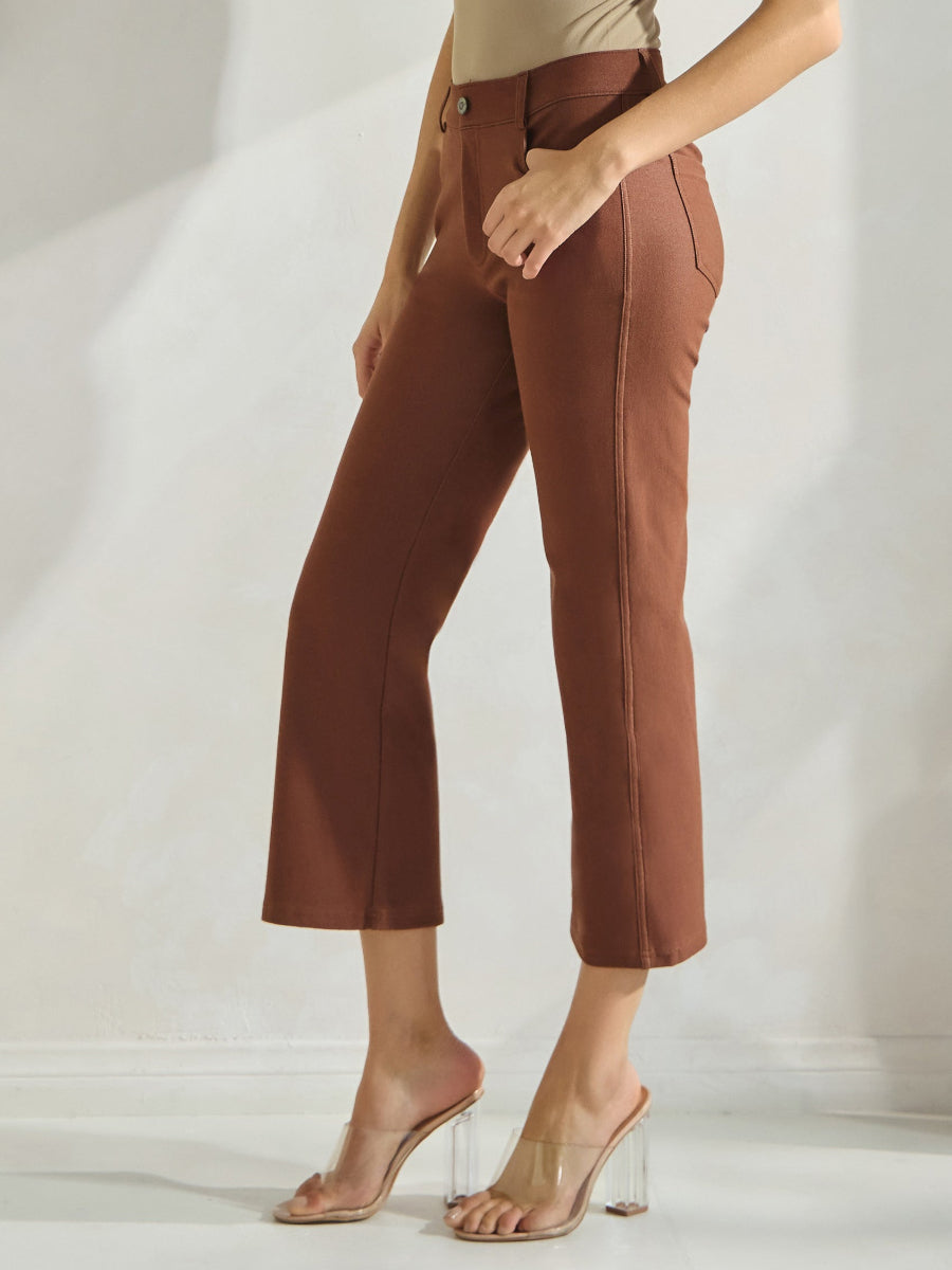 Women's Classic Solid Straight Leg Crop Jeggings - Yelete