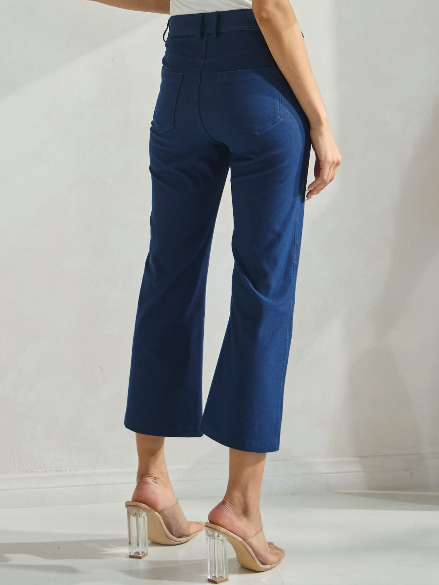 Women's Classic Solid Straight Leg Crop Jeggings - Yelete