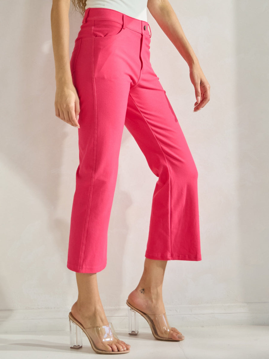 Women's Classic Solid Straight Leg Crop Jeggings - Yelete