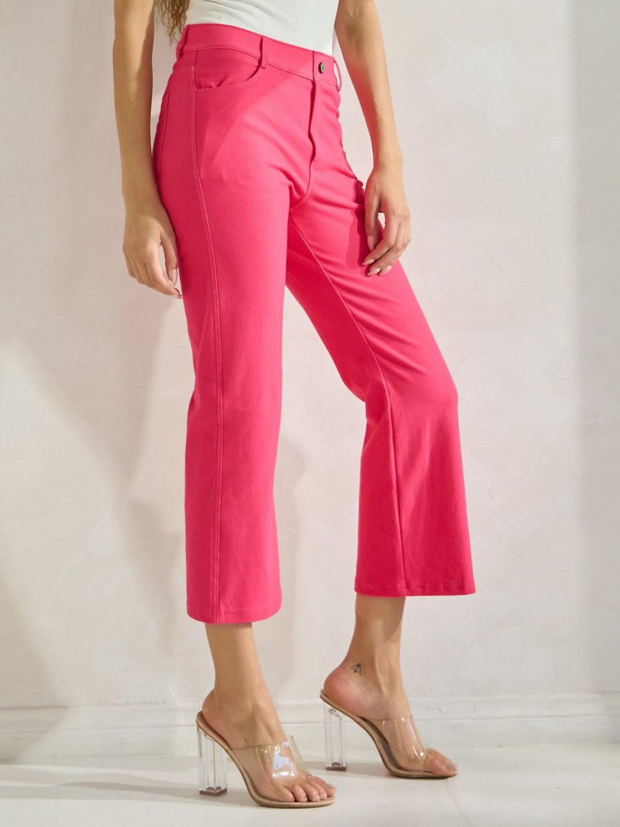 Women's Classic Solid Straight Leg Crop Jeggings - Yelete