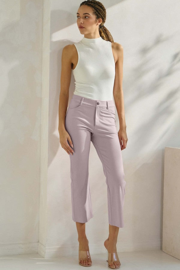 Women's Classic Solid Straight Leg Crop Jeggings - Yelete