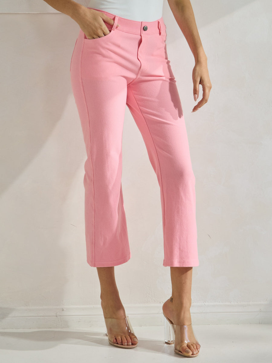 Women's Classic Solid Straight Leg Crop Jeggings - Yelete