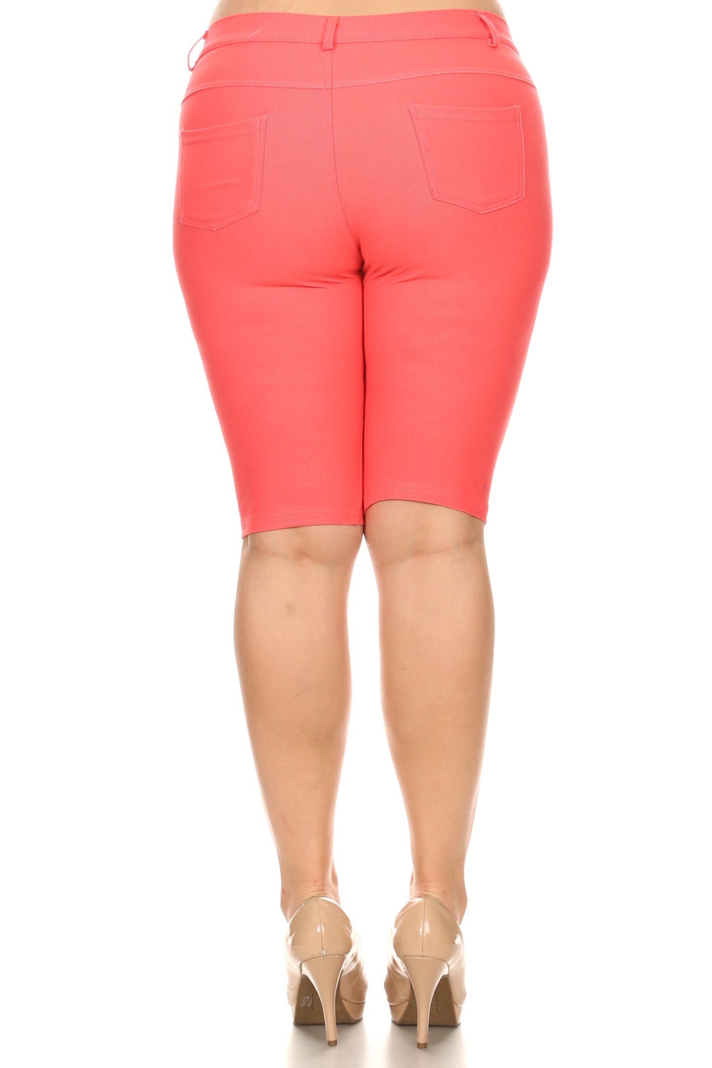 Plus Size Women's 5 Pocket Classic Bermuda Shorts - Yelete