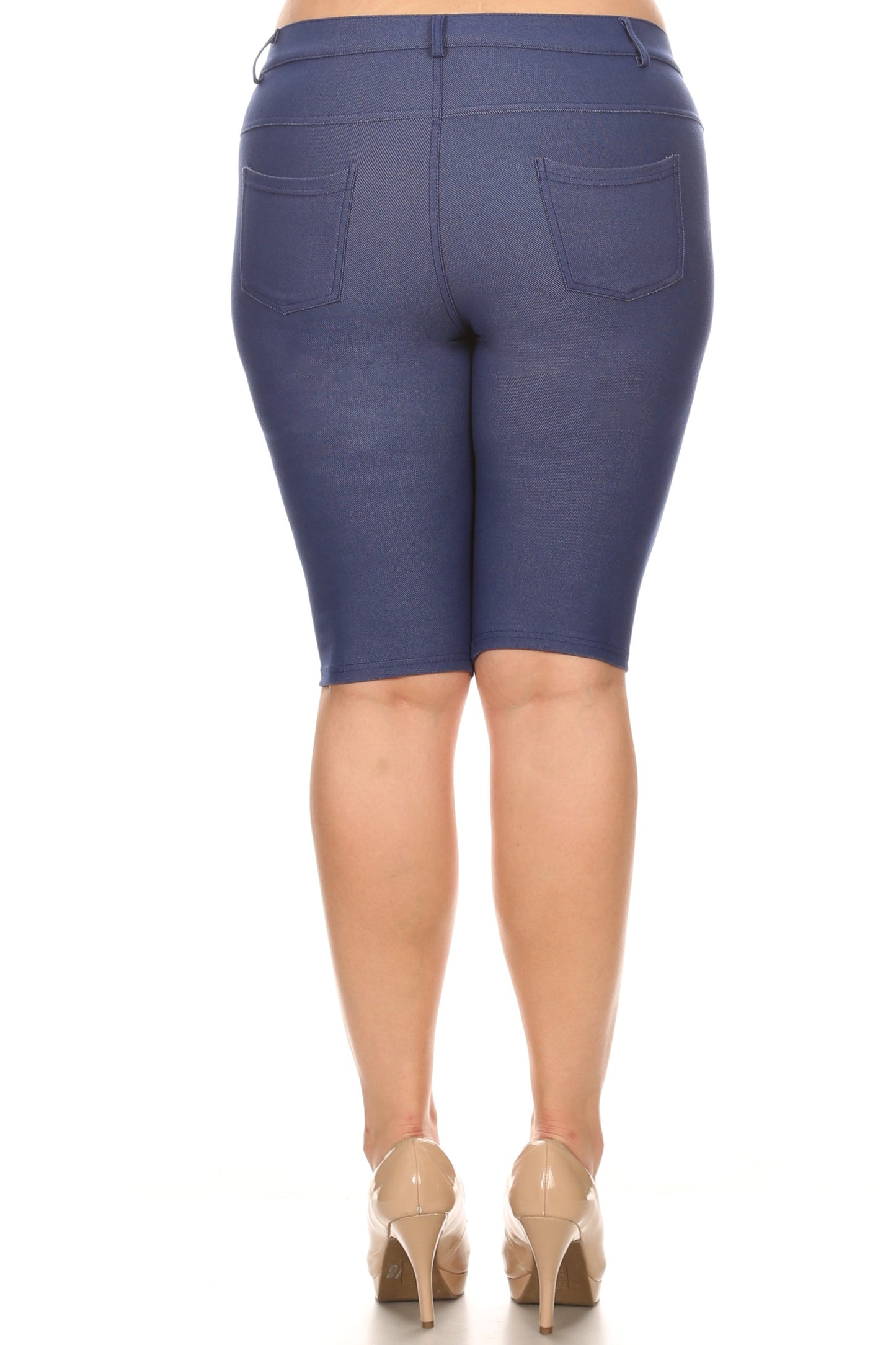 Plus Size Women's 5 Pocket Classic Bermuda Shorts - Yelete