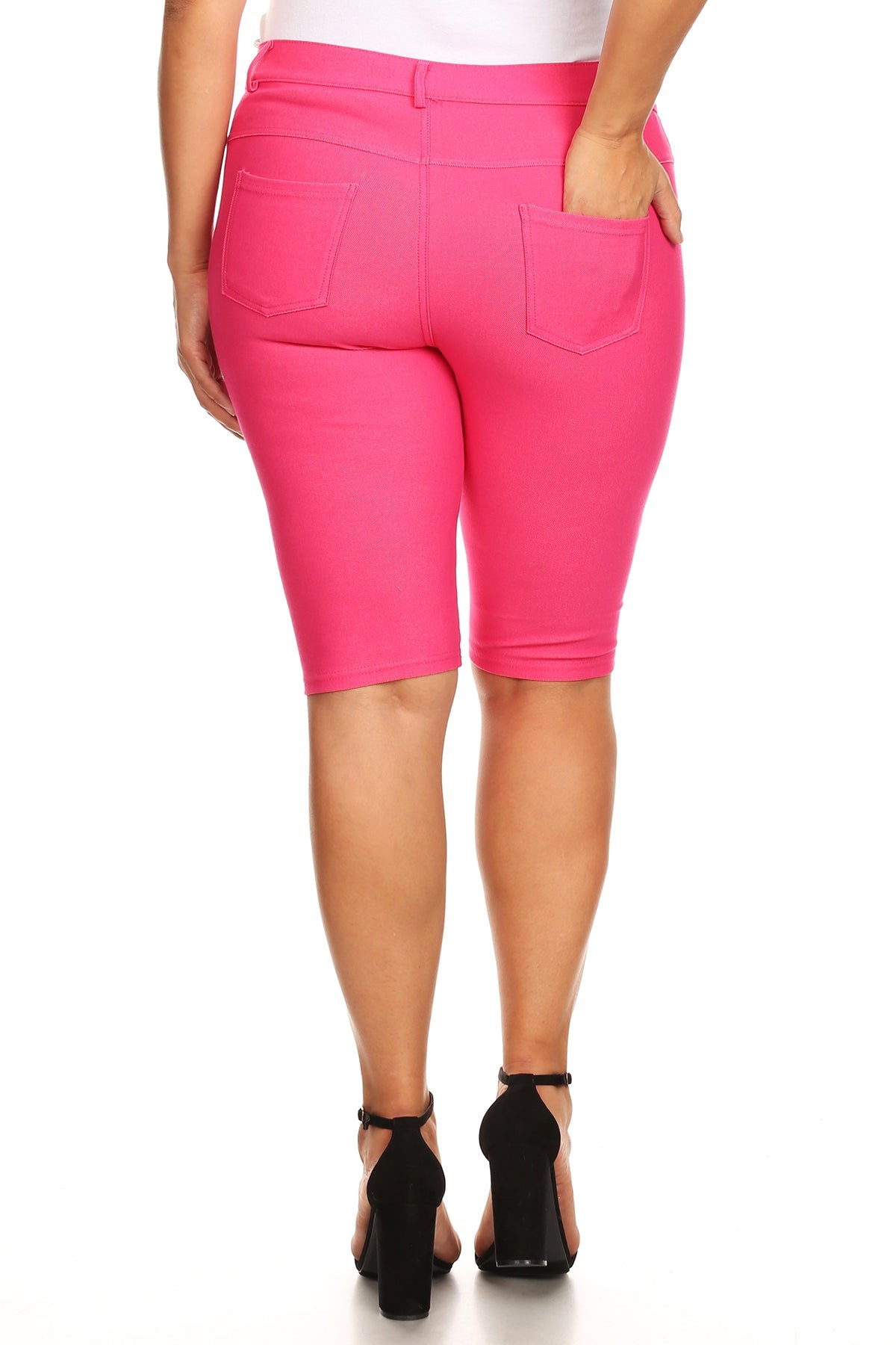 Plus Size Women's 5 Pocket Classic Bermuda Shorts - Yelete