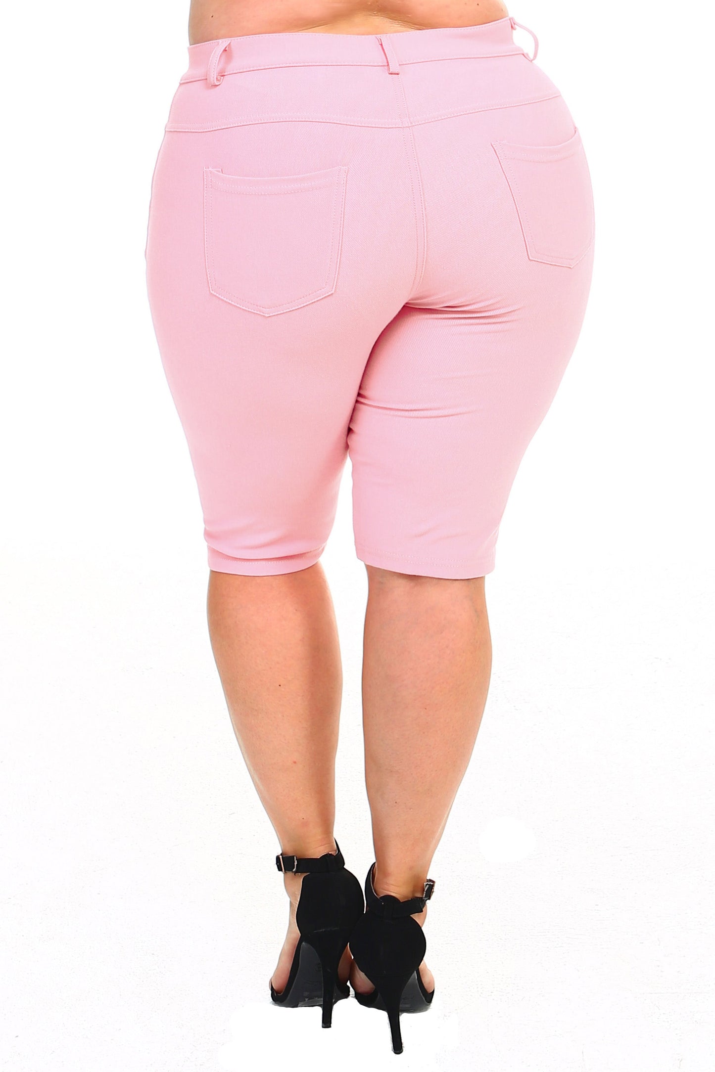 Plus Size Women's 5 Pocket Classic Bermuda Shorts - Yelete