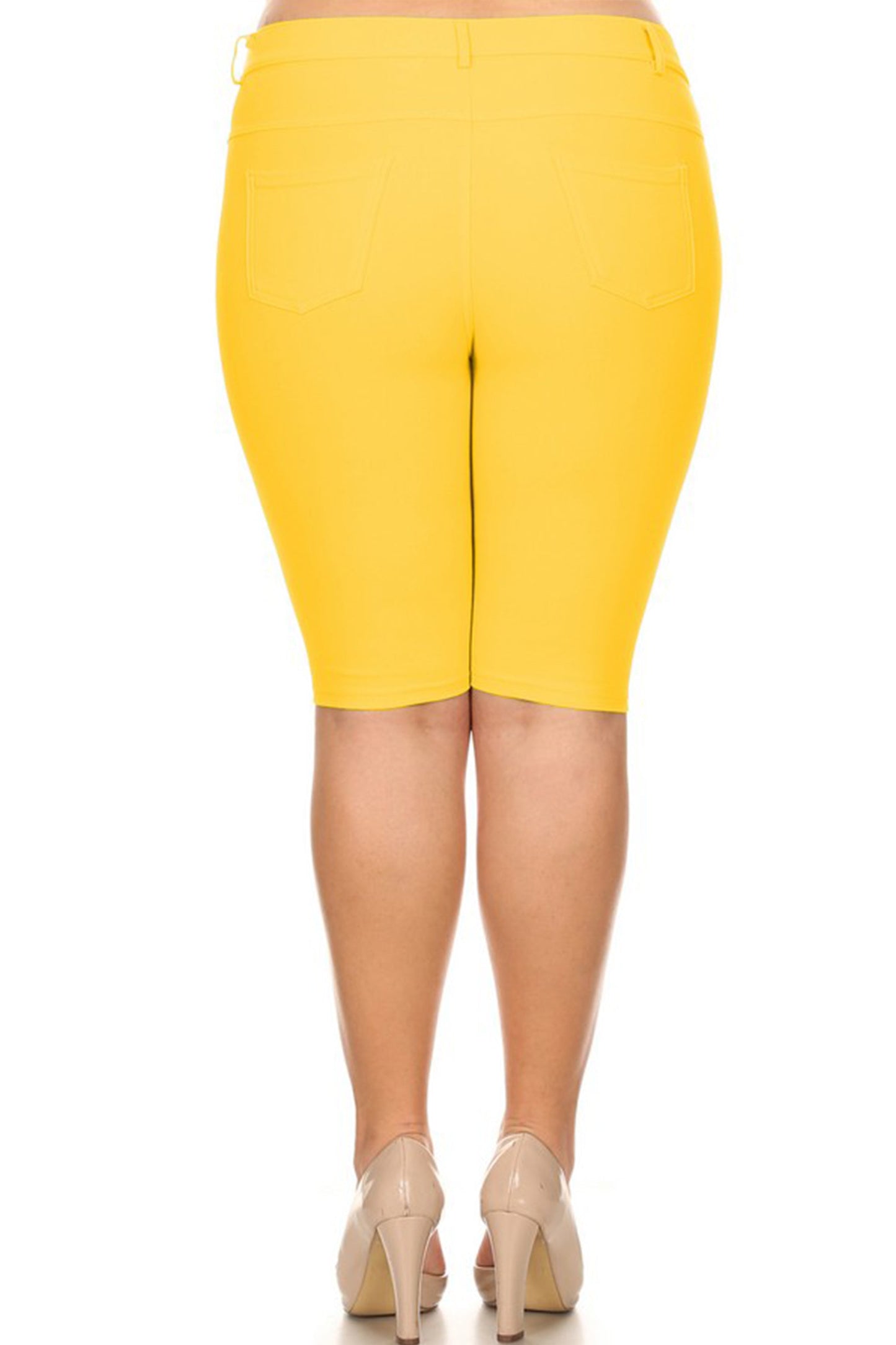Plus Size Women's 5 Pocket Classic Bermuda Shorts - Yelete