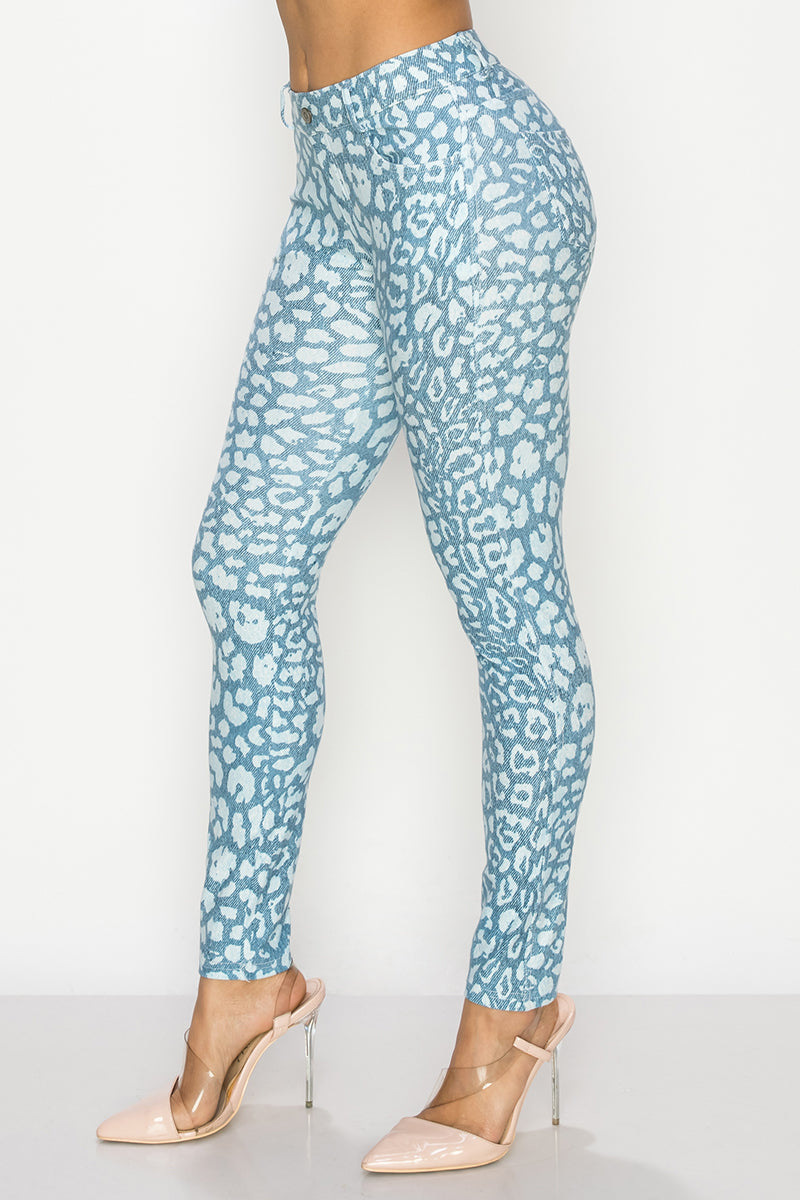 Women's Clouded Skies 5-Pocket Cotton Blend Jeggings - Yelete