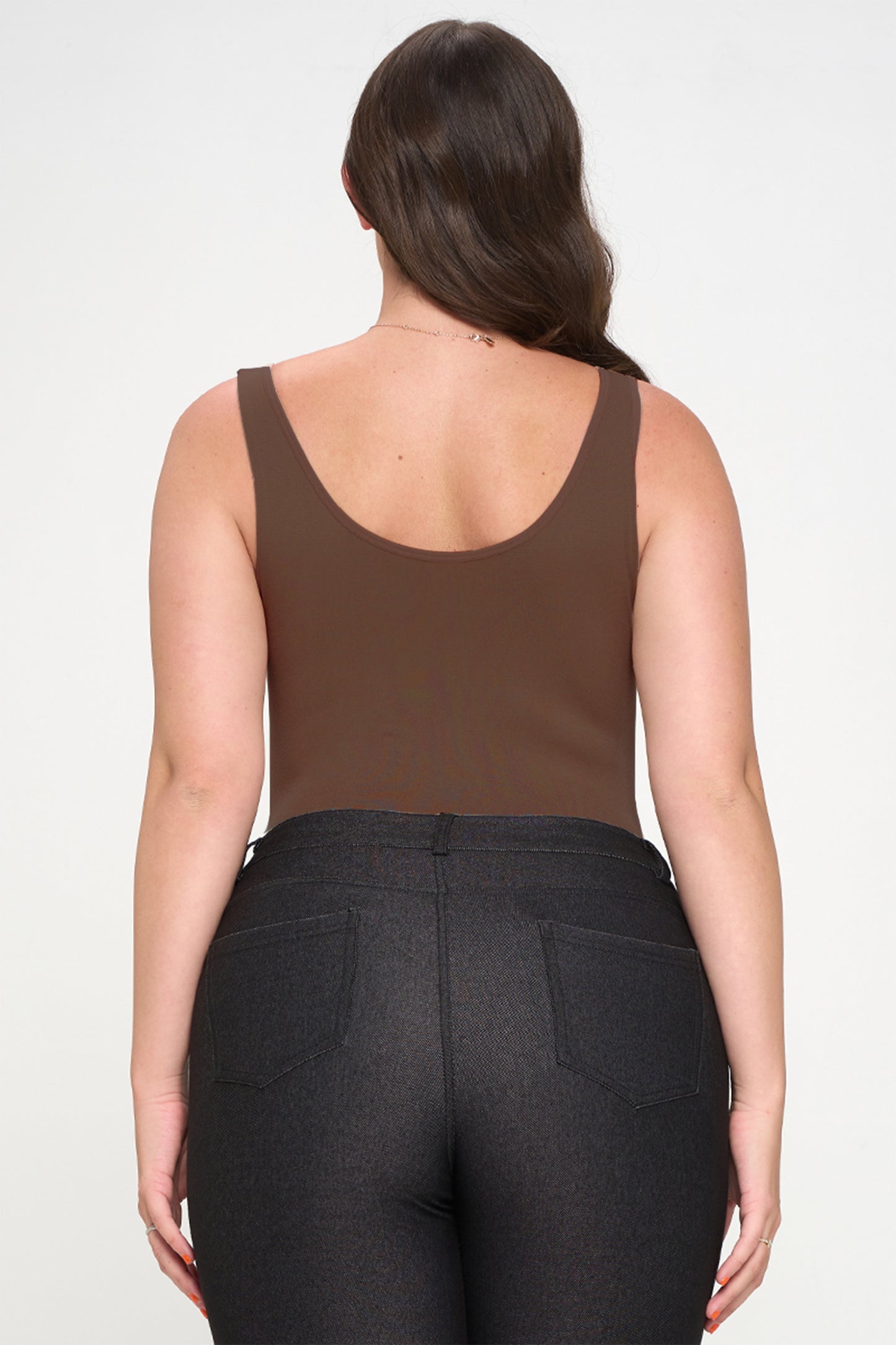 Women's Reversible V-Neck Basic Tank Top Bodysuit