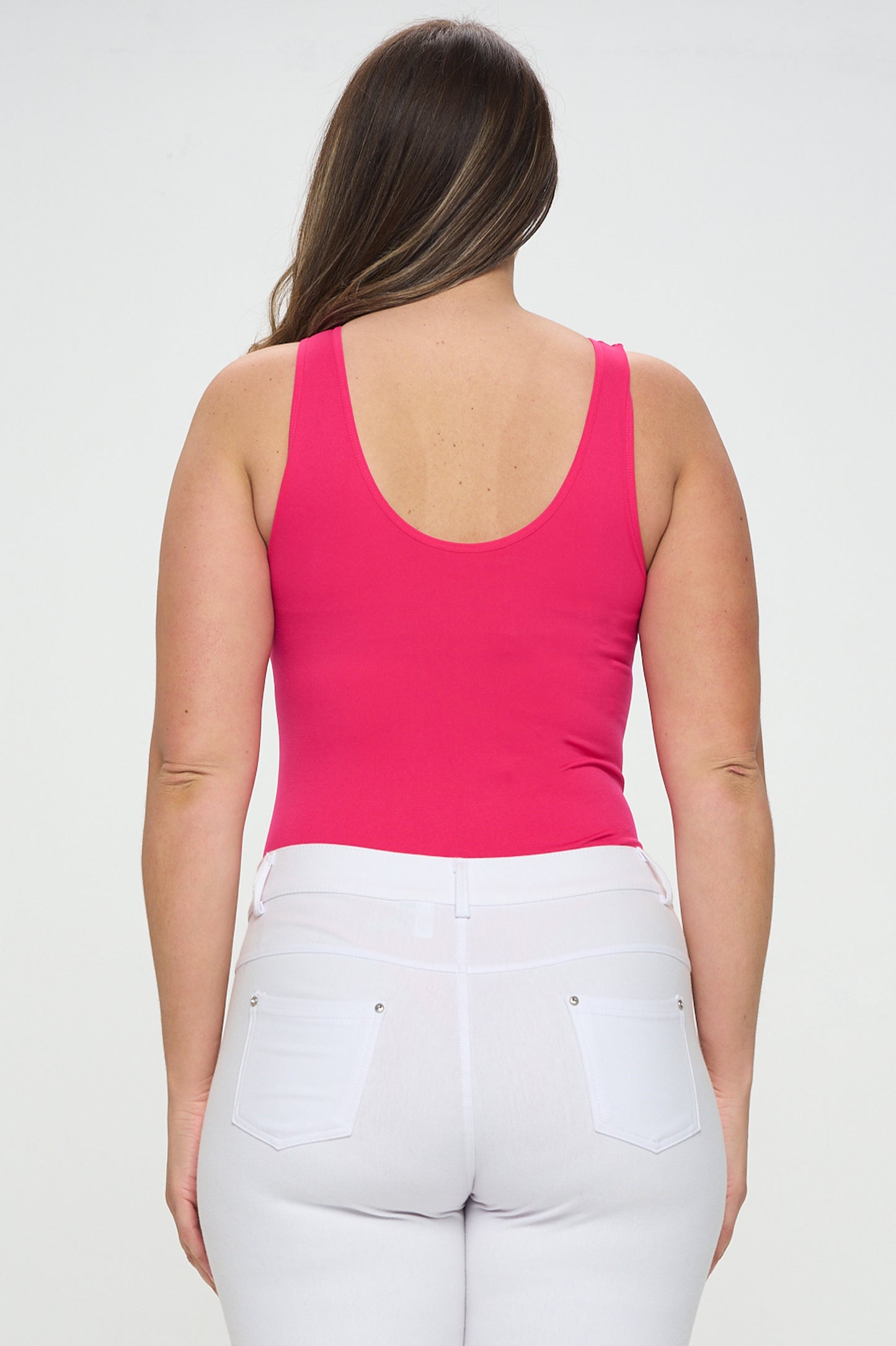 Women's Reversible V-Neck Basic Tank Top Bodysuit
