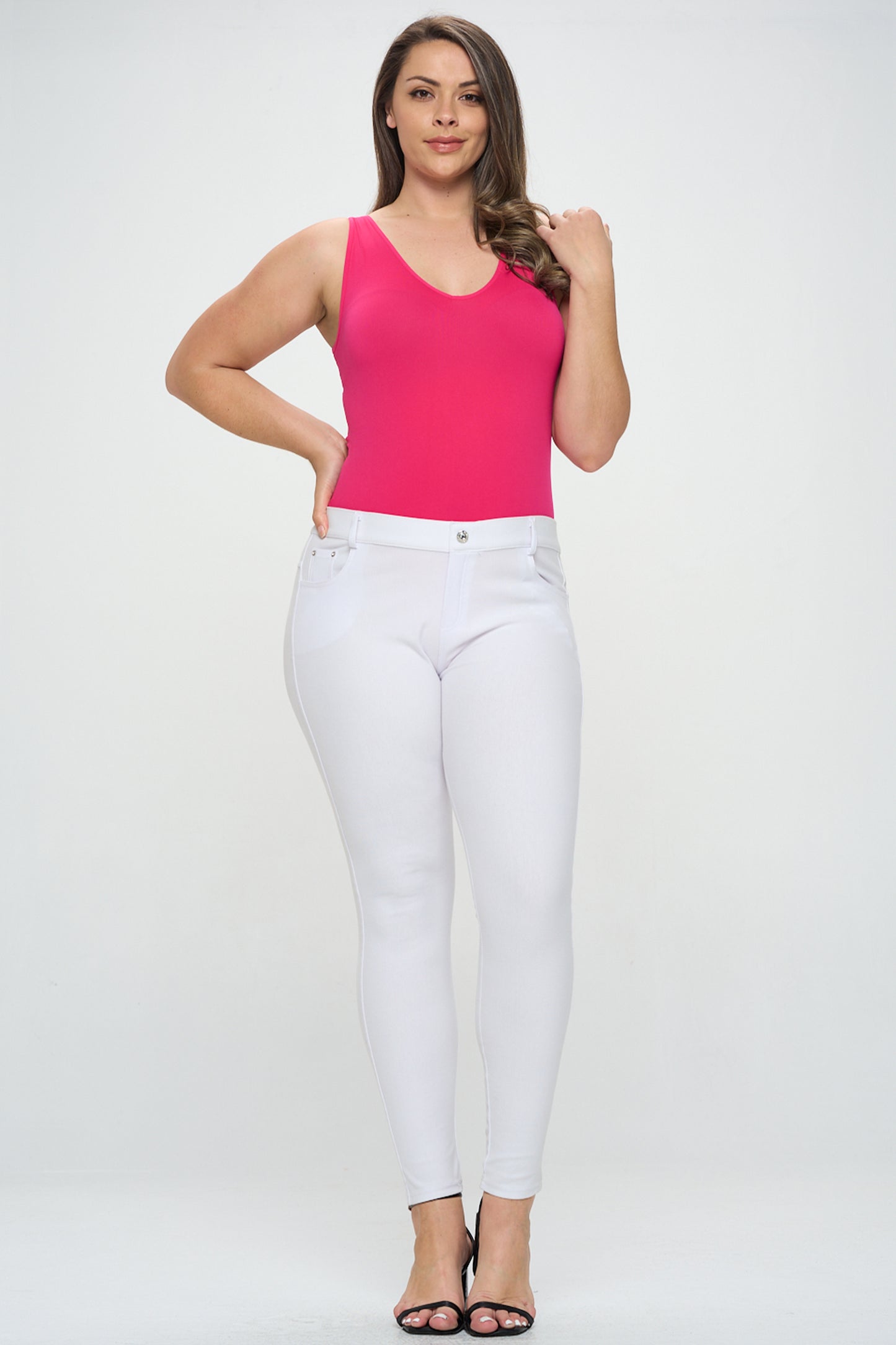 Women's Reversible V-Neck Basic Tank Top Bodysuit