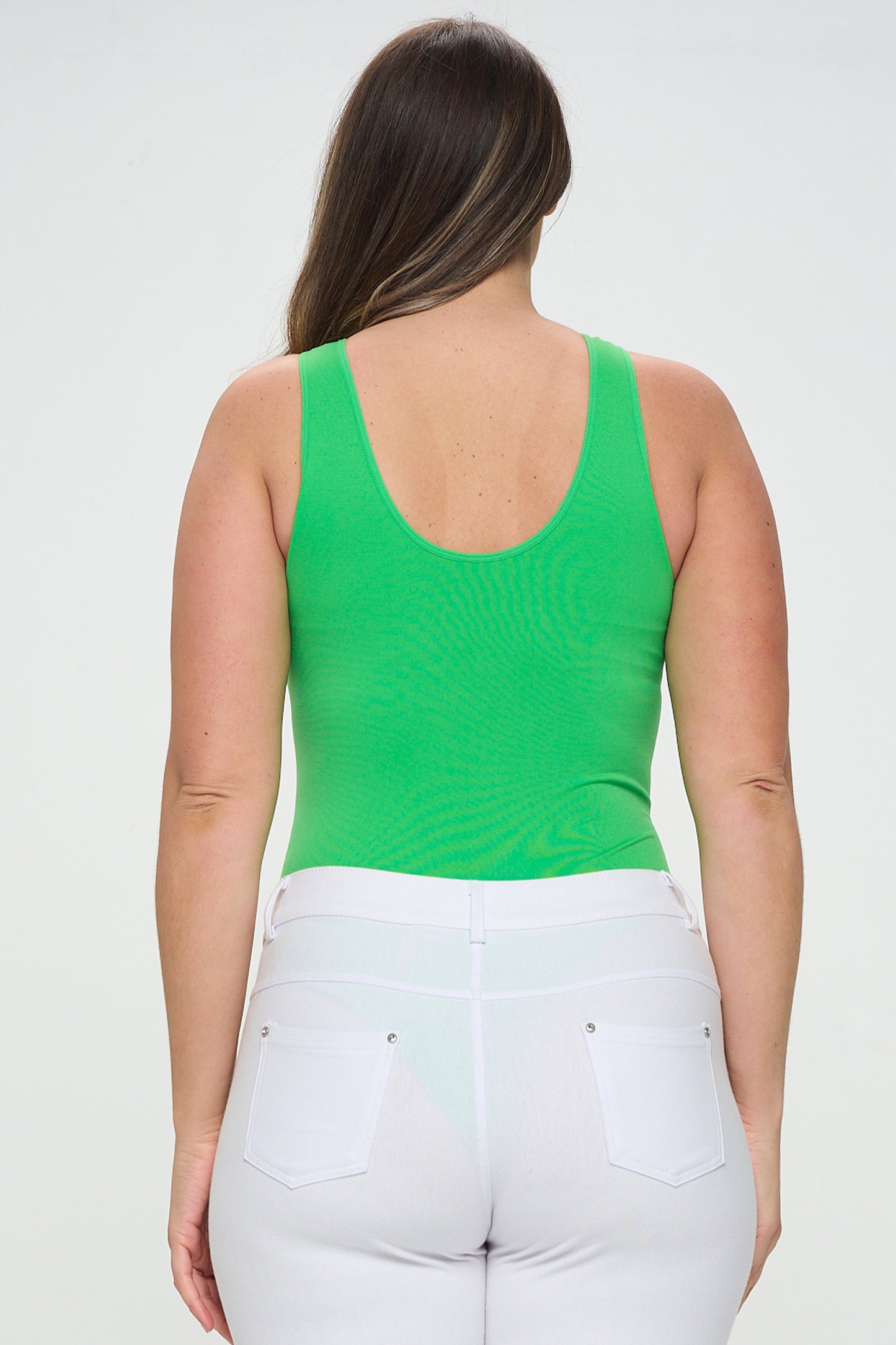 Women's Reversible V-Neck Basic Tank Top Bodysuit