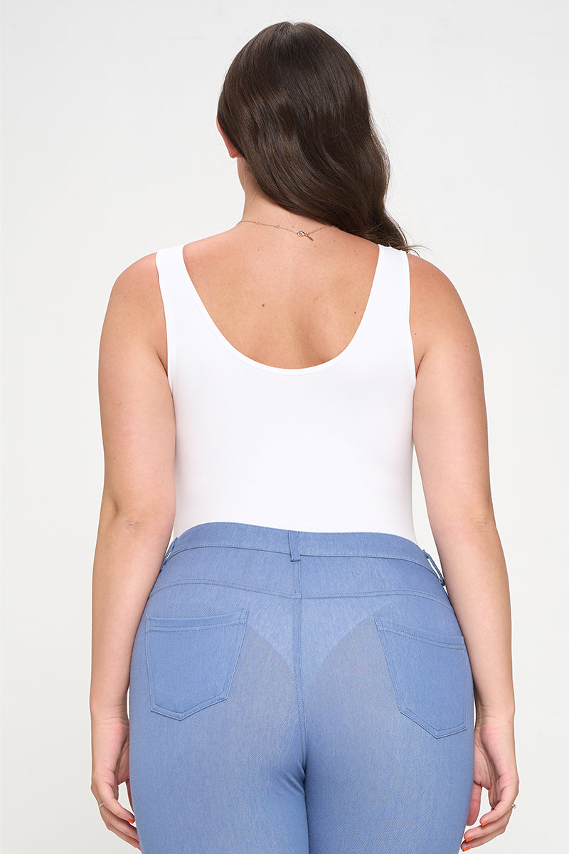 Women's Reversible V-Neck Basic Tank Top Bodysuit