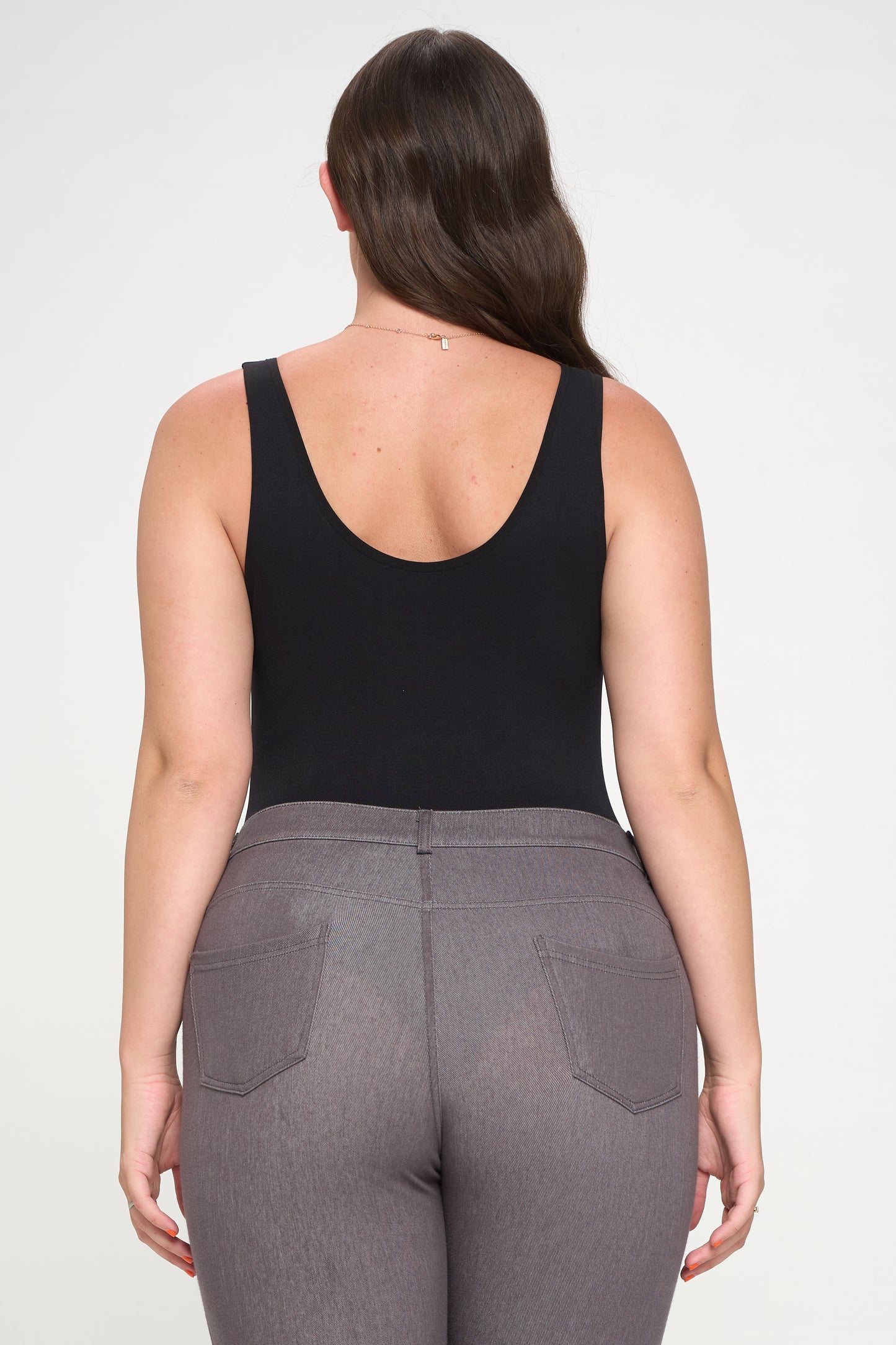 Women's Reversible V-Neck Basic Tank Top Bodysuit