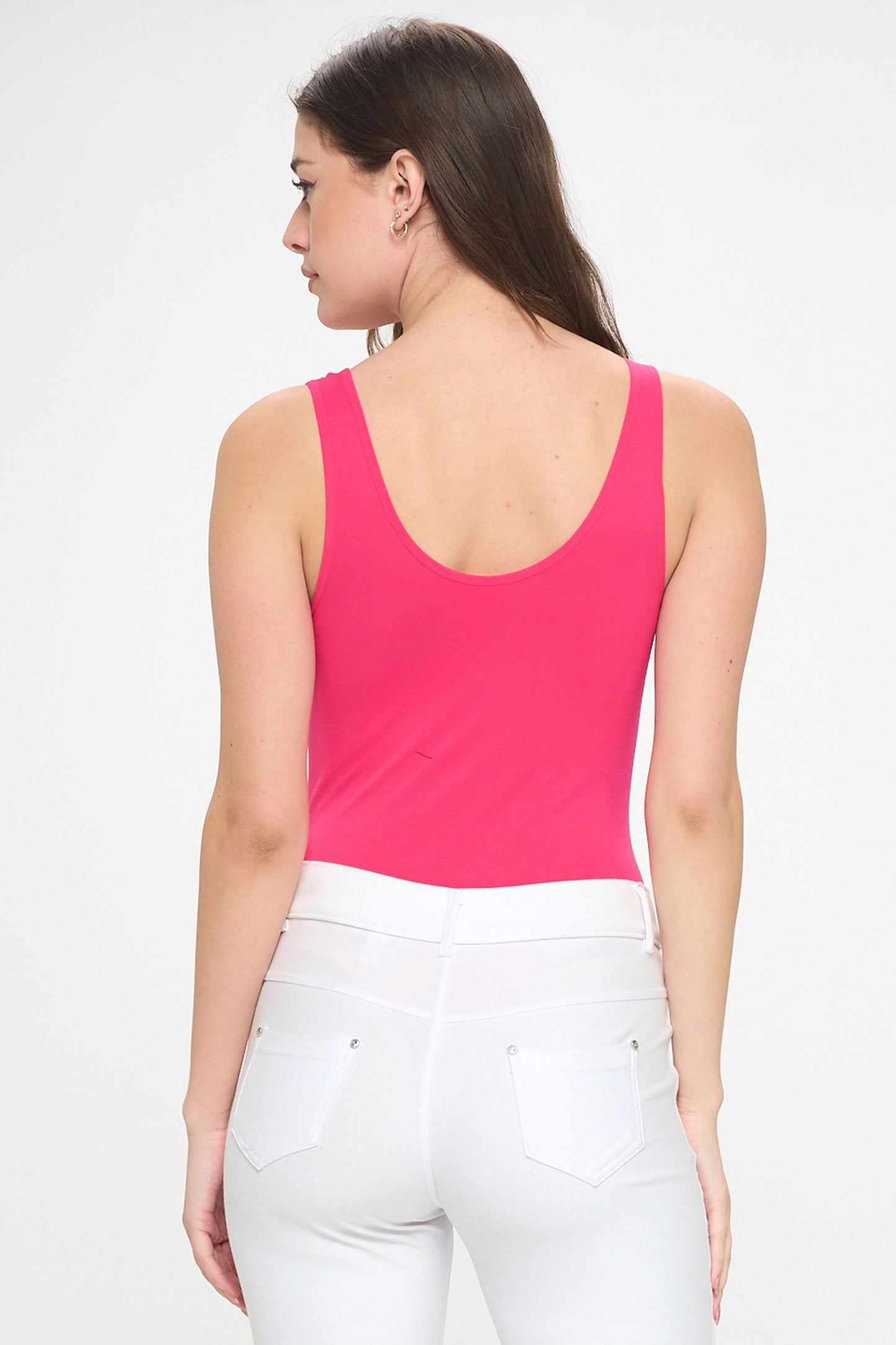 Women's Reversible V-Neck Basic Tank Top Bodysuit
