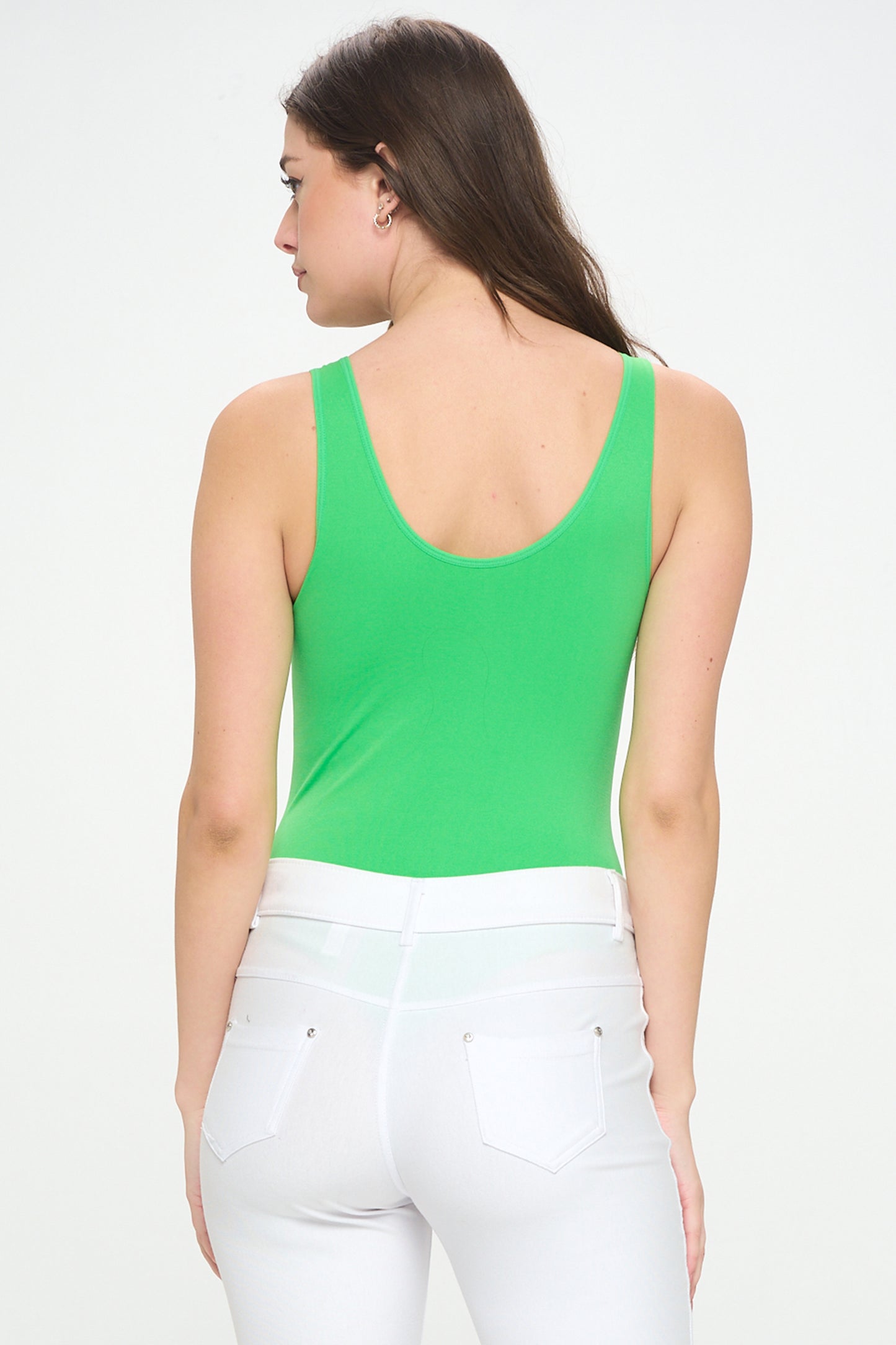 Women's Reversible V-Neck Basic Tank Top Bodysuit