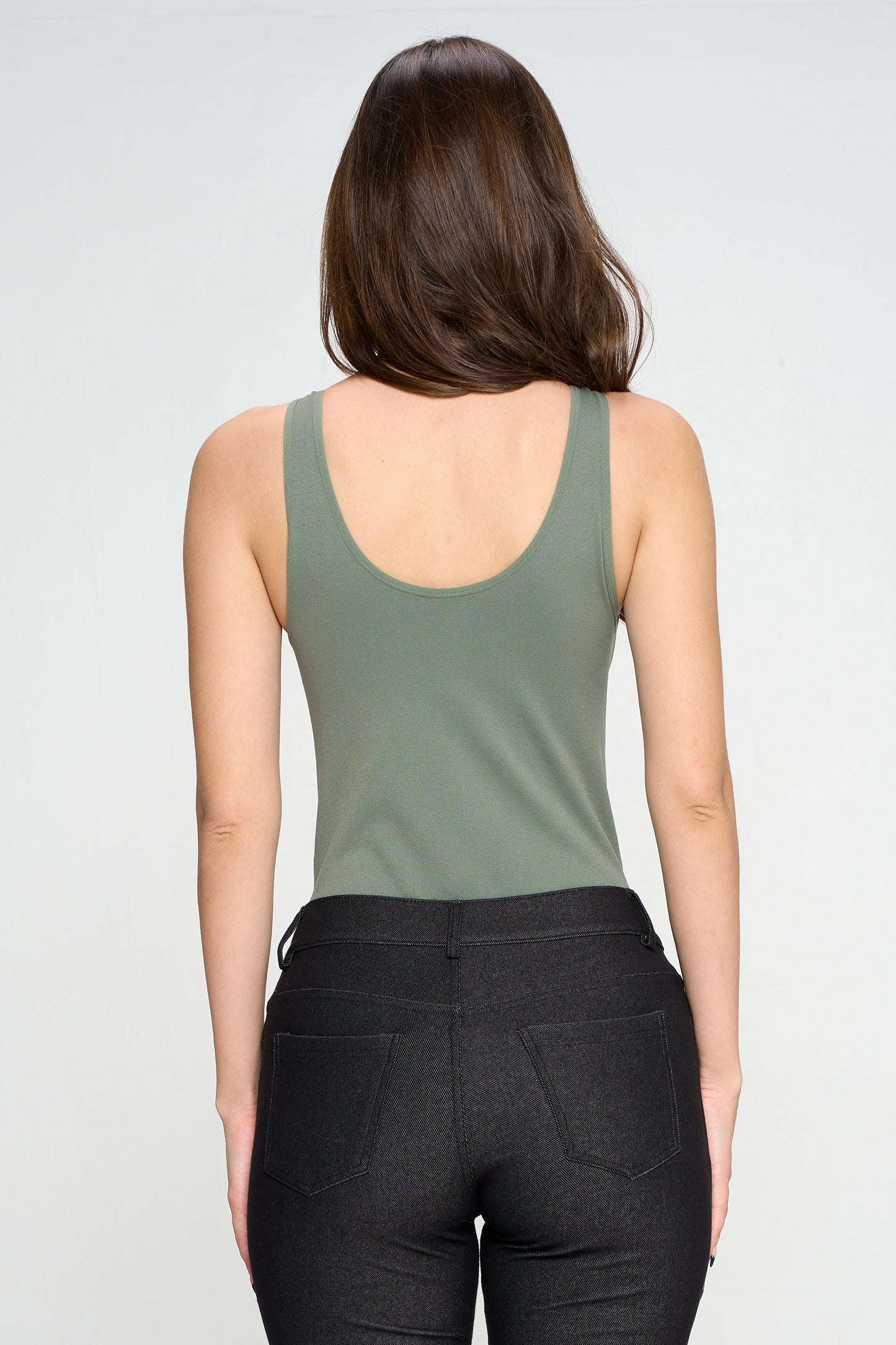Women's Reversible V-Neck Basic Tank Top Bodysuit