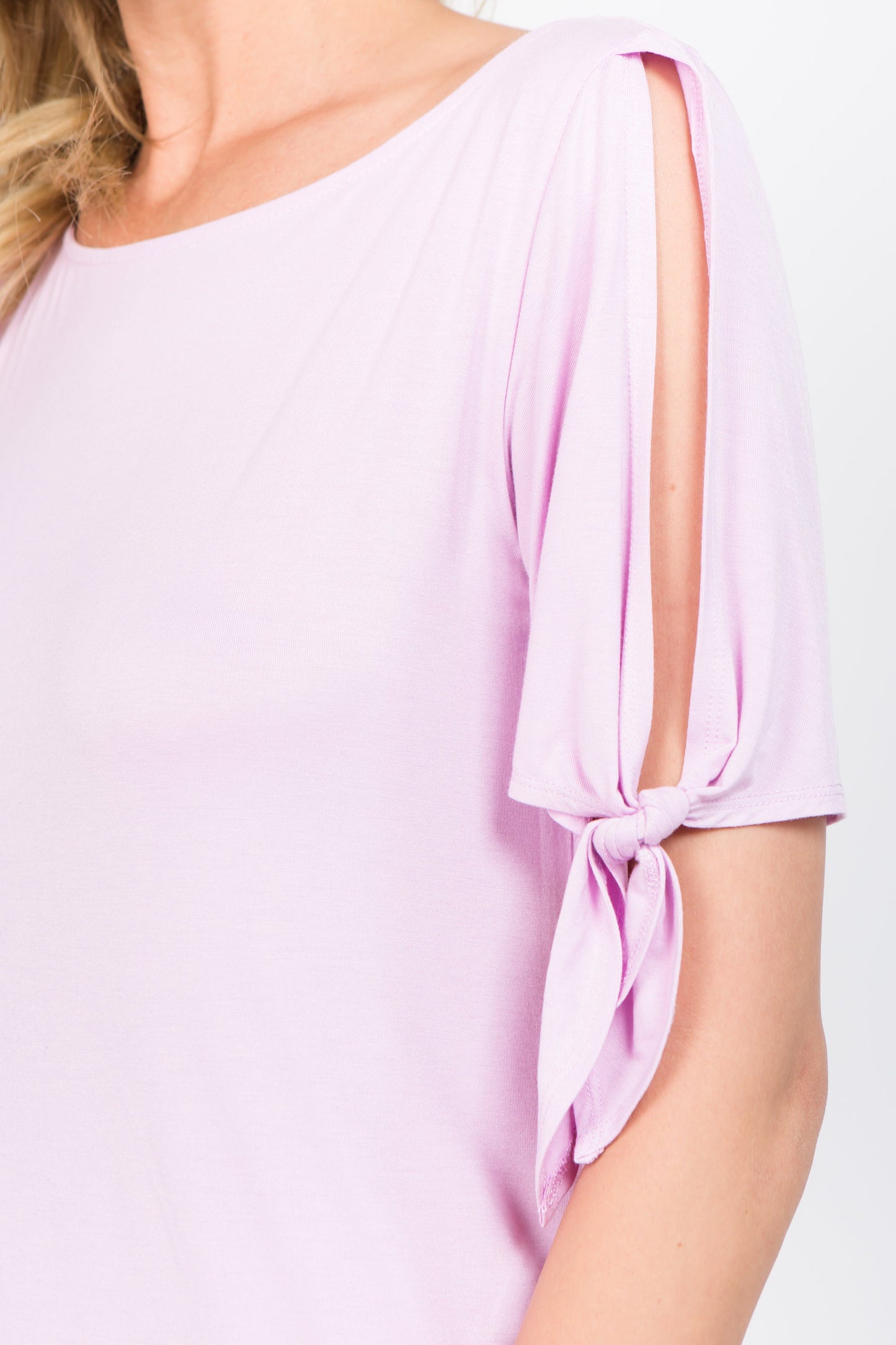 Lady's Knot Tie Sleeve Shift Dress