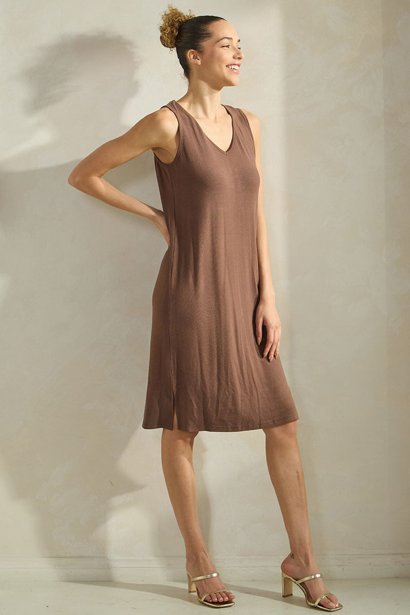 Women's LuxeAir Ribbed V-Neck Tank Dress