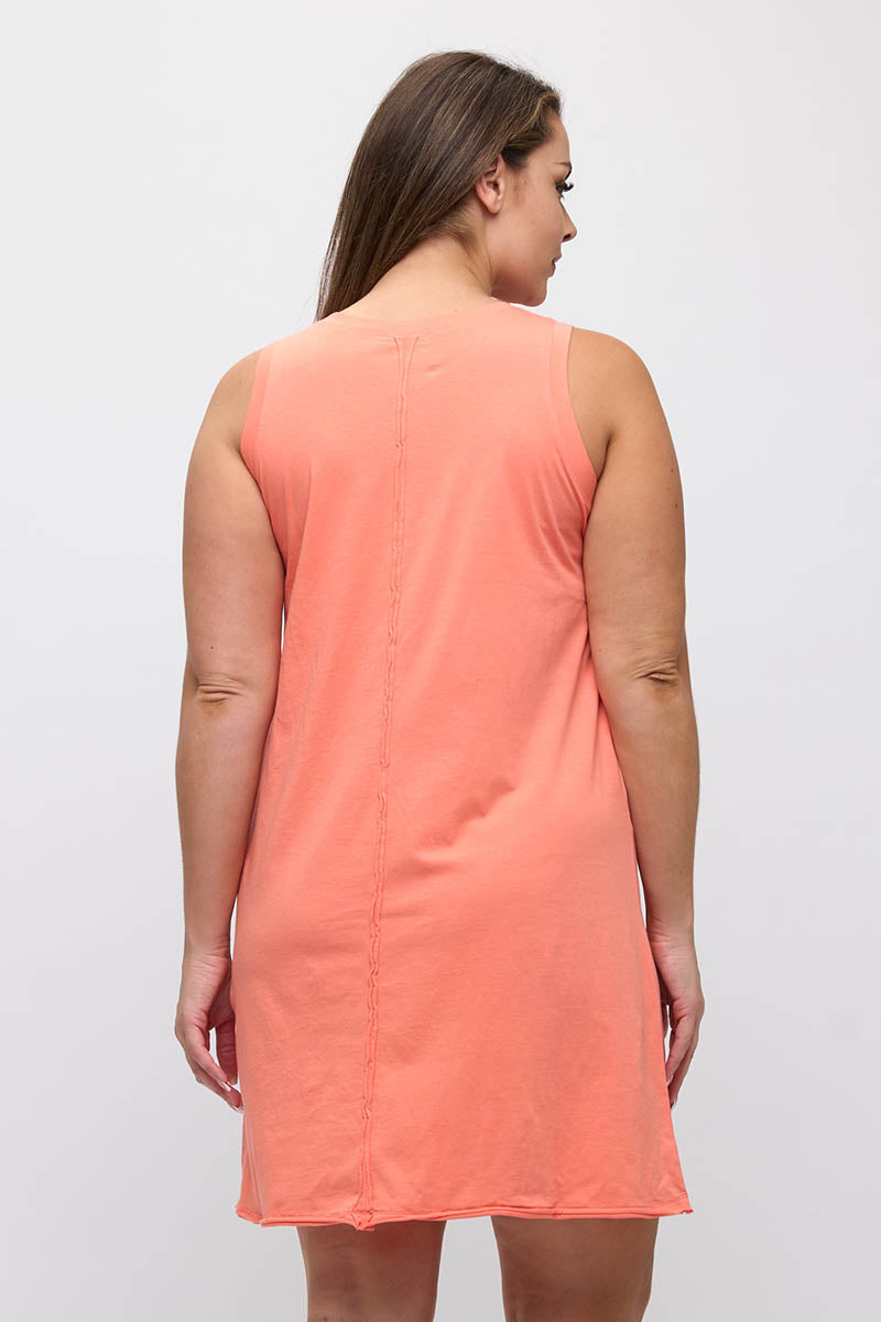 Women's Easy Breeze Raw Edge Sleeveless Cotton Dress