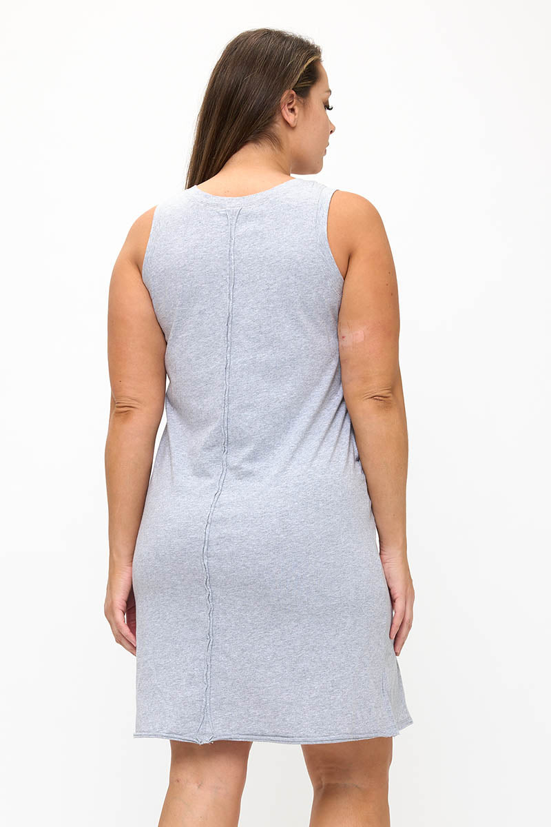 Women's Easy Breeze Raw Edge Sleeveless Cotton Dress