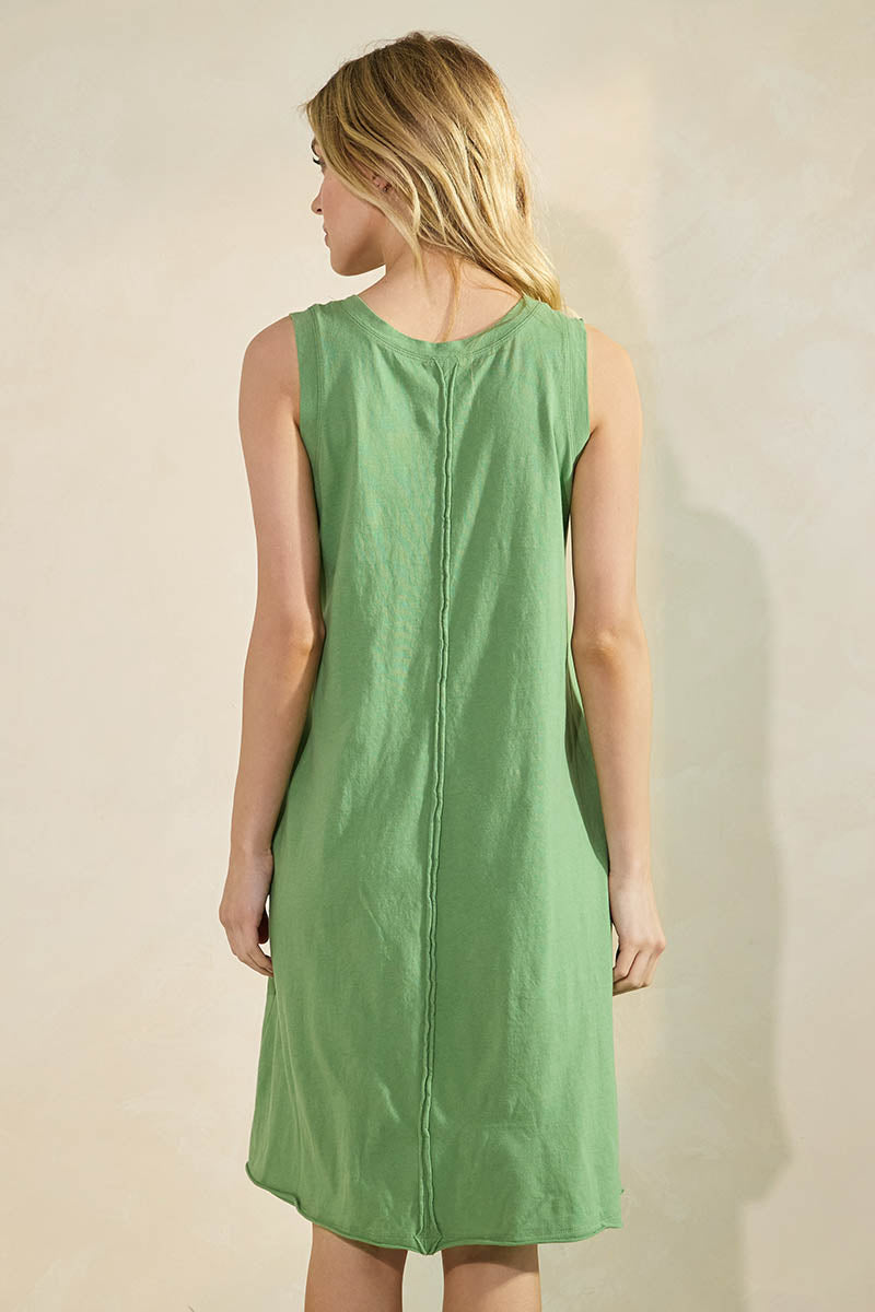 Women's Easy Breeze Raw Edge Sleeveless Cotton Dress
