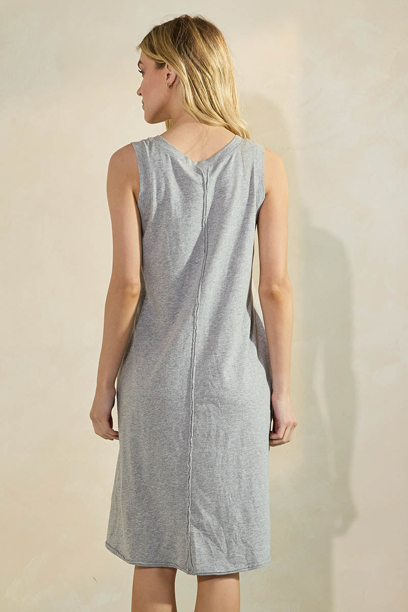 Women's Easy Breeze Raw Edge Sleeveless Cotton Dress