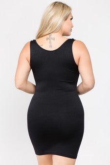 Women's Seamless Long Tank Slip Dress