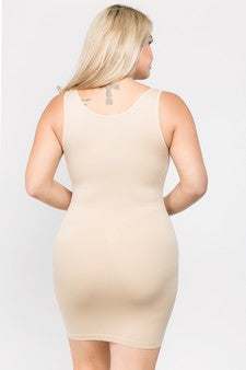 Women's Seamless Long Tank Slip Dress