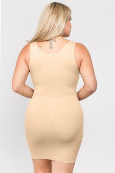 Women's Seamless Long Tank Slip Dress