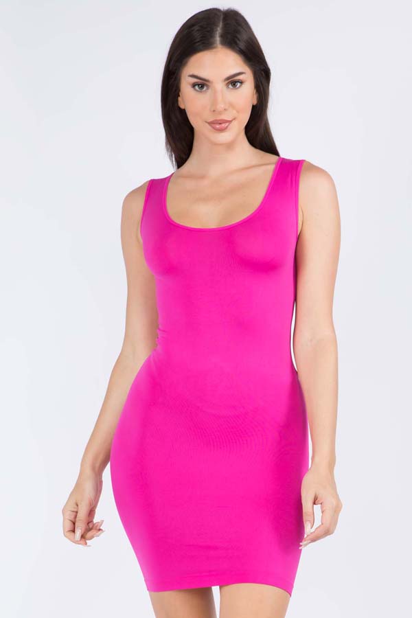 Women's Seamless Long Tank Slip Dress