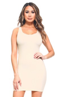 Women's Seamless Long Tank Slip Dress
