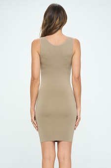 Women's Seamless Long Tank Slip Dress
