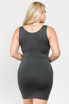 Women's Seamless Long Tank Slip Dress