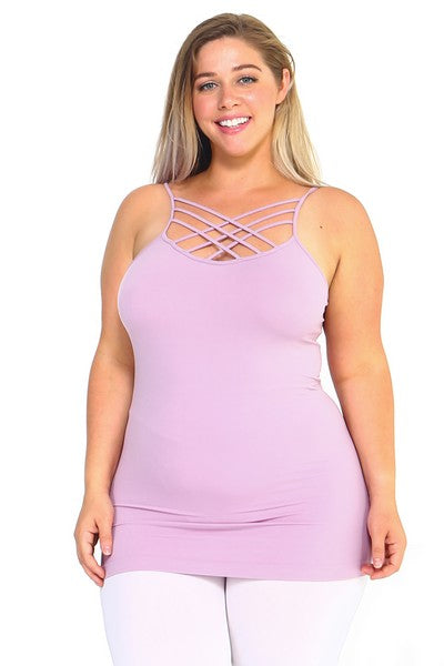 Women's Seamless Triple Criss-Cross Front Cami