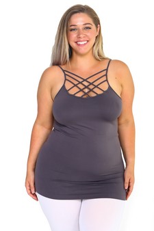 Women's Seamless Triple Criss-Cross Front Cami