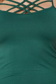 Women's Seamless Triple Criss-Cross Front Cami