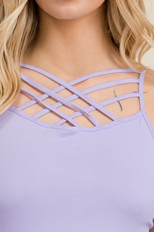 Women's Seamless Triple Criss-Cross Front Cami