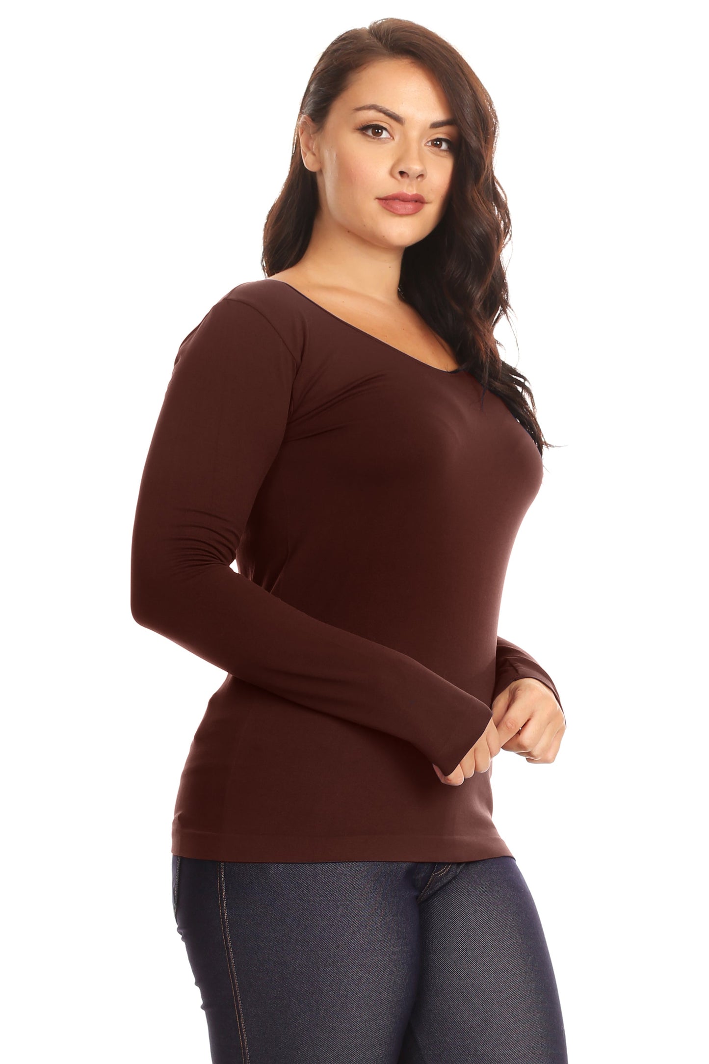 Plus Size Lady's Long Sleeve Top