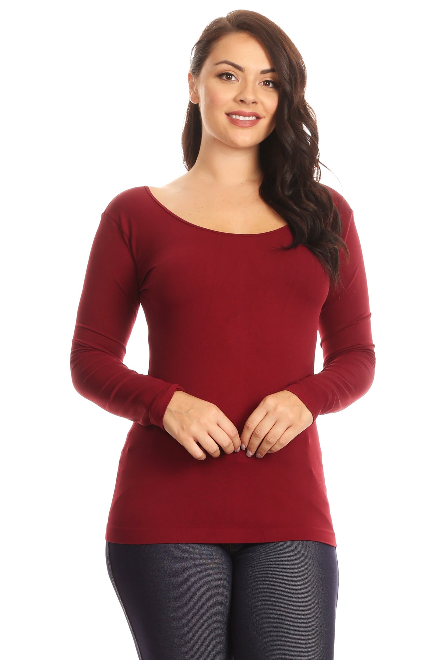 Plus Size Lady's Long Sleeve Top