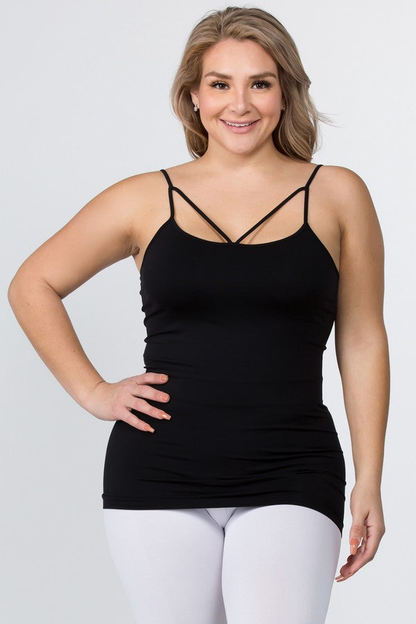 Women's Seamless Strappy Detail Cami Top