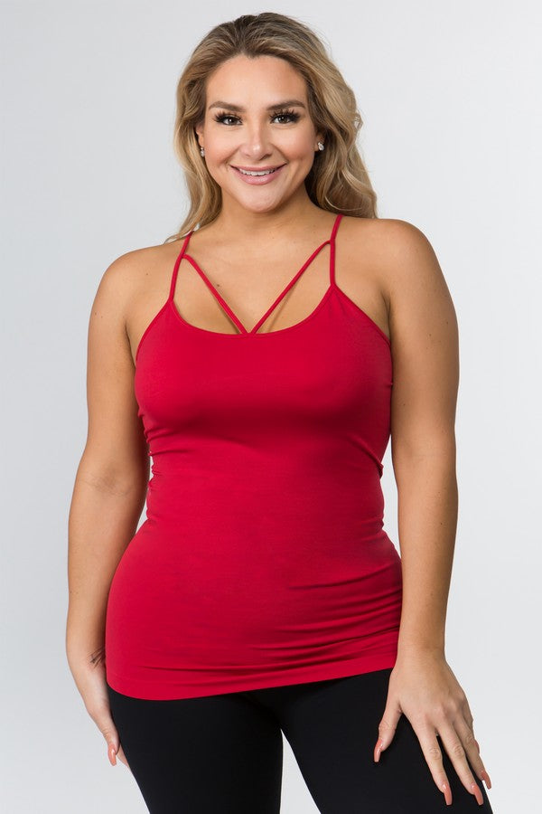 Women's Seamless Strappy Detail Cami Top