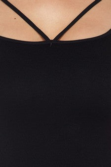 Women's Seamless Strappy Detail Cami Top